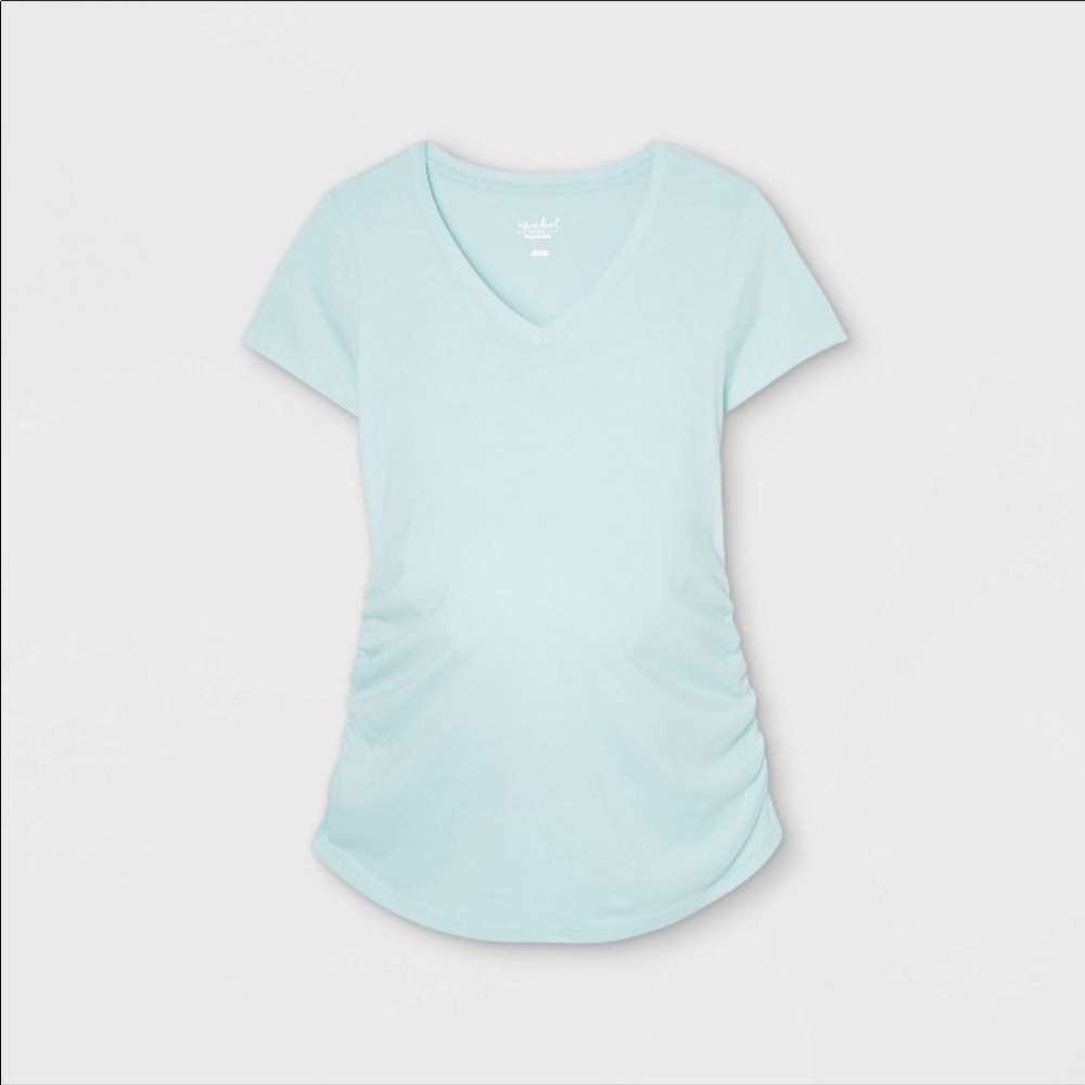 Isabel maternity blue vneck tshirt